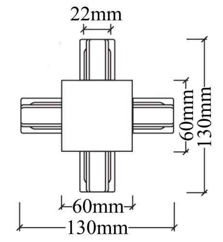 Соединитель X-образный (однофазный) для встраиваемого шинопровода CLT 0.2211 04 WH Crystal Lux белый в стиле современный для светильников серии Clt 0.2211 встраиваемый однофазный фото 2